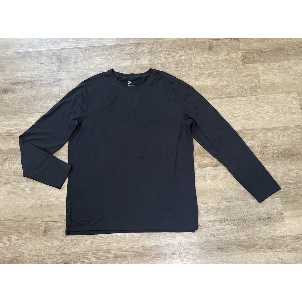 ALL IN MOTION Men's Sz L Black Long Sleeve Performance Shirt Running T-Shirt